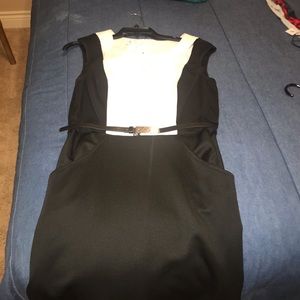 Black & white dress knee length NWT